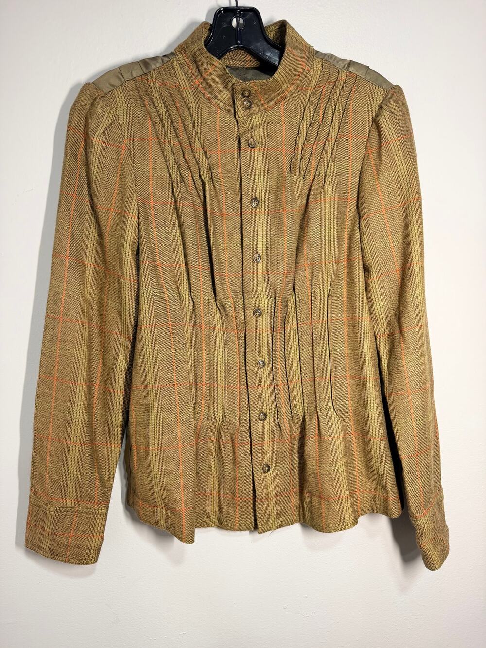 Rare Free People mixed media Tweed Wool  Military jacket Size 8